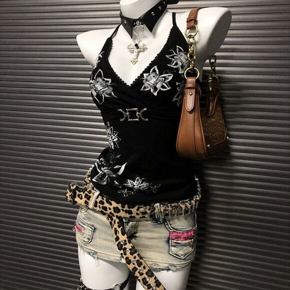 Women's Black Cami Top - Picture 3 of 3